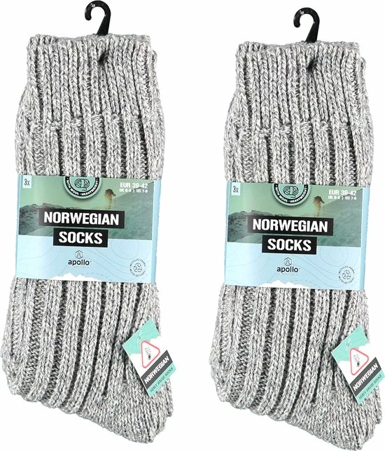 Beste deal π Apollo Noorse Wollen Sokken Grijs Maat 46/48 π 4 Beste deal π Apollo Noorse Wollen Sokken Grijs Maat 46/48 π - Afbeelding 2