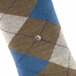 Uitgang 🥰 Burlington Marylebone Damessokken - Wol - Lichtbruin Met Blauw En Grijs - Maat: 36-41 🎁 -Beenmode Verkoop 550x659 21