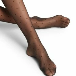 Groothandel ⌛ FALKE Dot Transparent Met Motief Fijn Elegant Matt Comfortabel Zacht Ultra Sheer 15 Denier Zwart Dames Panty - Maat M 🌟 -Beenmode Verkoop 550x660 11