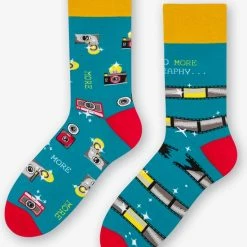 Flash-uitverkoop 🔔 More Fashion - Dames Sokken - 35/38 - 4-Pack - Photography Travel Music Books - MADE IN EU 🥰 -Beenmode Verkoop 550x664 3