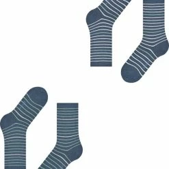 Groothandel 👍 Esprit Fine Stripe 2-Pack Met Patroon Ademend Kleurrijk Met Strepen In Een Dubbelpak Bio Set Katoen Multipack Blauw Dames Sokken - Maat 39-42 🎉 -Beenmode Verkoop 550x667 3