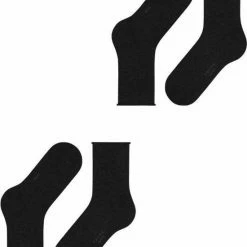 Groothandel ⭐ FALKE Happy 2-Pack Zacht Zonder Motief Versterkt Hoogwaardig Mid-rise Robuust Ademend Dekkend Set Katoen Multipack Zwart Dames Sokken - Maat 35-38 🔔 -Beenmode Verkoop 550x667 9