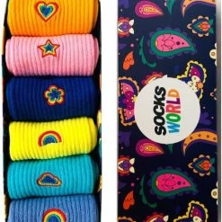 Groothandel 😉 Merkloos 🧦 SocksWorld-Sokken Kleurrijk Gift Box 👏