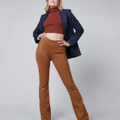 Promo ✨ Spanx Faux Suede Shaping Flare Pant | Rich Caramel 🔔 -Beenmode Verkoop 550x687 18