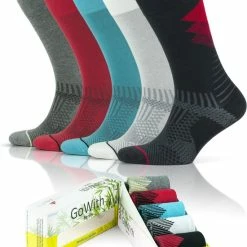 Groothandel 👏 GoWith - Bamboe Sokken - Half Hoge Sokken - Hardloop Sokken - Naadloze Sokken - Cadeau Sokken - 40-44 - 5 Paar 💯