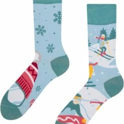 Beste Verkoop ✔️ Good Mood Sokken - Skipistes - Unisex Maat 43-46 🤩