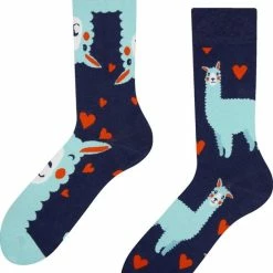 Kopen 👍 Good Mood Sokken - Lama En Hartjes - Maat - 43-46 🎉