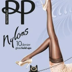 Korting 👍 Pretty Polly 10D Lace Top Hold Ups M/L Barely Black 🧨 -Beenmode Verkoop 550x704