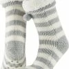 Beste recensies van 🌟 Apollo Dames Anti-slip Huissokken/slofsokken Grijs/wit Gestreept Maat 36-41 ✨ -Beenmode Verkoop 550x717 1