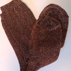 Top 10 🛒 Merkloos Dames Sokken - Glitter - Roodbruin - One Size 36 T/m 41 😍 -Beenmode Verkoop 550x733 58
