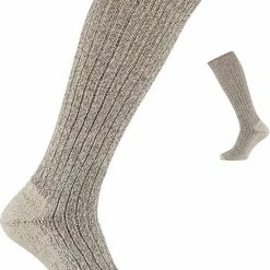 Nieuw 👍 Apollo Angro Extra Stevige Noorse Kniekousen Meraklon Voetbed KK 3-Pack - Grijs - Unisex - Maat 39-42 ⭐