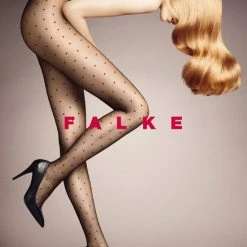 Groothandel ⌛ FALKE Dot Transparent Met Motief Fijn Elegant Matt Comfortabel Zacht Ultra Sheer 15 Denier Zwart Dames Panty - Maat M 🌟 -Beenmode Verkoop 550x740 1