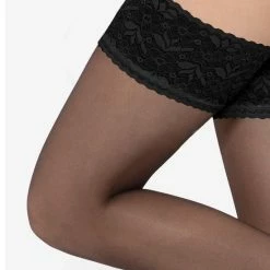 Gloednieuw 🥰 Gatta Matte Hold Up Kousen Size + Met Brede Kant Michelle Van 20 Denier, Maat 5-6 ( XL-XXL), Kleur Zwart ✔️ -Beenmode Verkoop 550x796 3