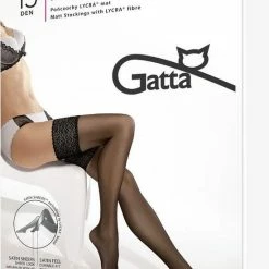 Gloednieuw 🥰 Gatta Matte Hold Up Kousen Size + Met Brede Kant Michelle Van 20 Denier, Maat 5-6 ( XL-XXL), Kleur Zwart ✔️ -Beenmode Verkoop 550x801 1