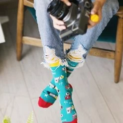 Flash-uitverkoop 🔔 More Fashion - Dames Sokken - 35/38 - 4-Pack - Photography Travel Music Books - MADE IN EU 🥰 -Beenmode Verkoop 550x825 3